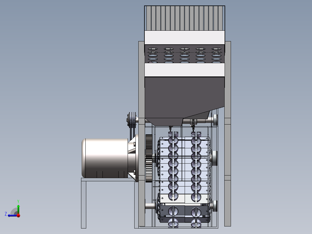 板栗分级切口机设计含SW三维图+二维+说明书右视图