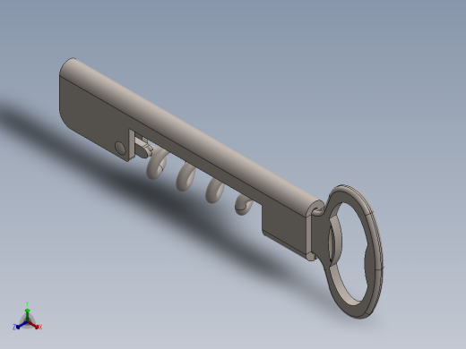 开瓶器2正等轴测缩略图