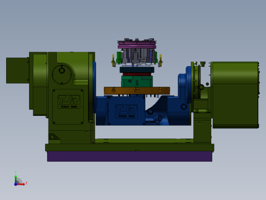 摇蓝台五轴零点定位液压夹具前视缩略图