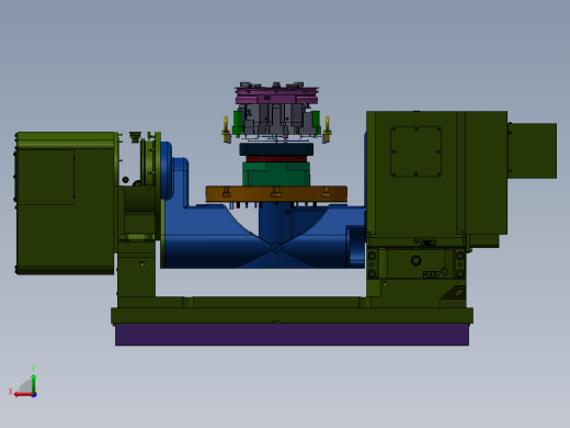 摇蓝台五轴零点定位液压夹具后视缩略图
