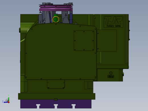 摇蓝台五轴零点定位液压夹具右视缩略图