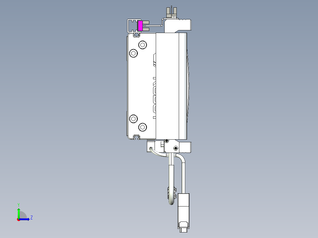 威洛博VL系列3d模型模组2VL14S1Y-S1200左视图