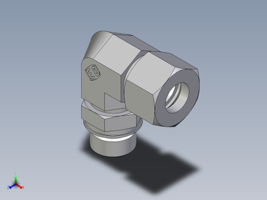 卡套式工业通用硬管接头EO_Adjustable_Locknut_elbow_WEE16SMORCF