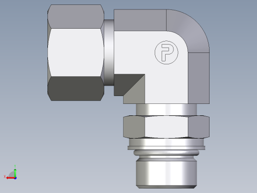 卡套式工业通用硬管接头EO_Adjustable_Locknut_elbow_WEE16SMORCF后视缩略图