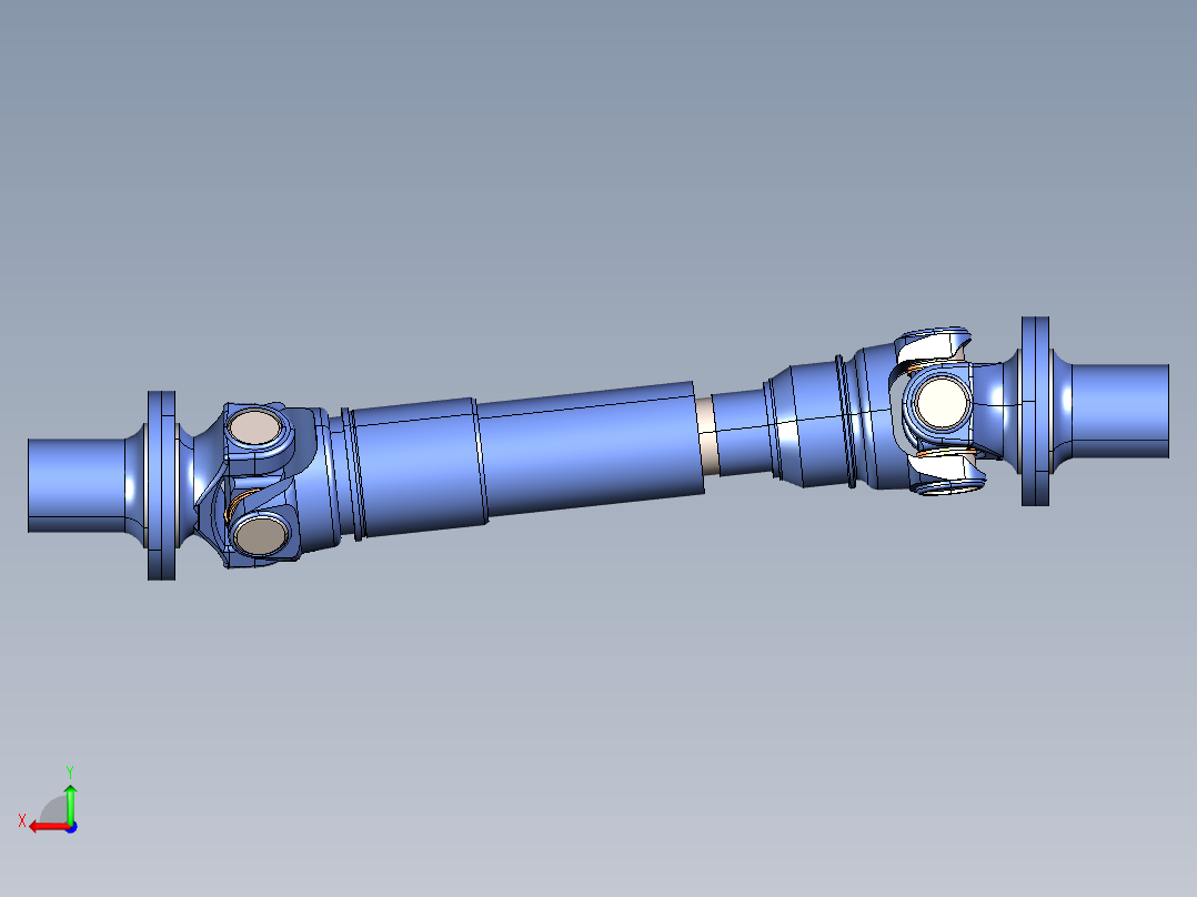 Cardan Spicer万向节3D数模图纸 STEP IGS格式后视图