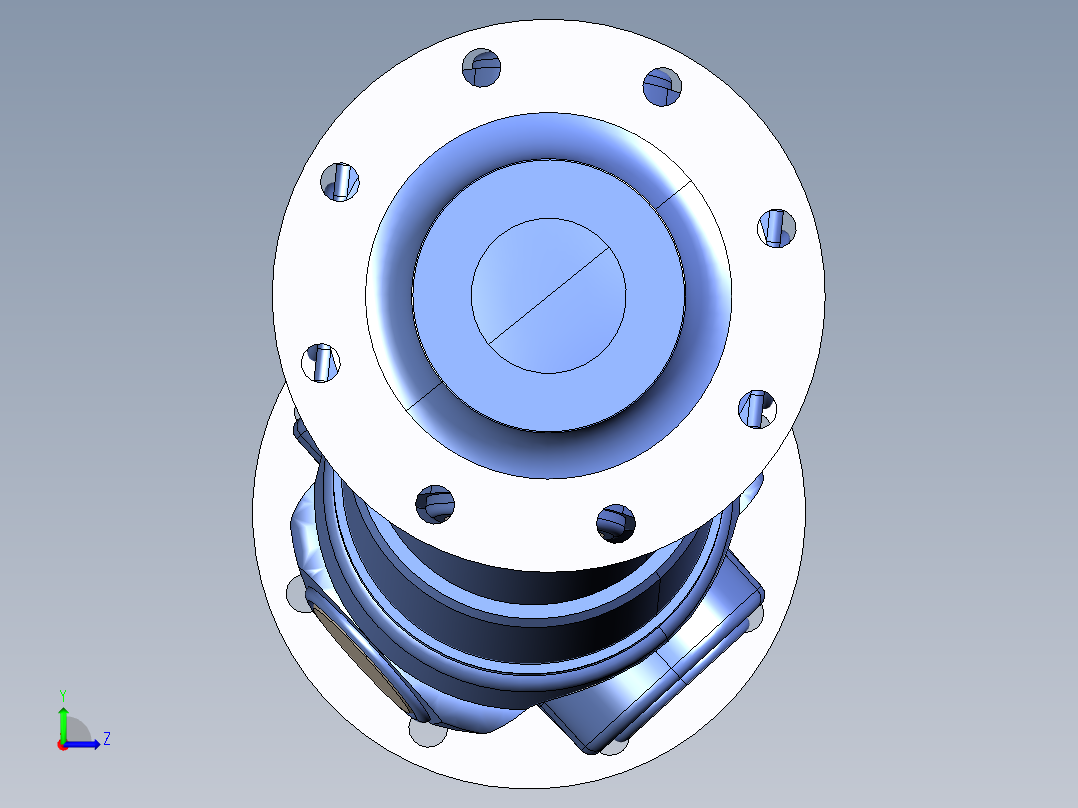 Cardan Spicer万向节3D数模图纸 STEP IGS格式左视图