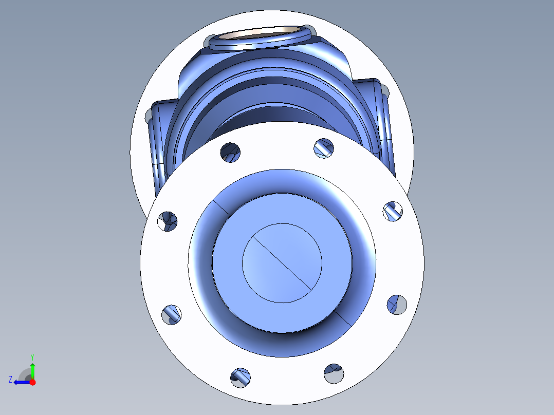 Cardan Spicer万向节3D数模图纸 STEP IGS格式右视图