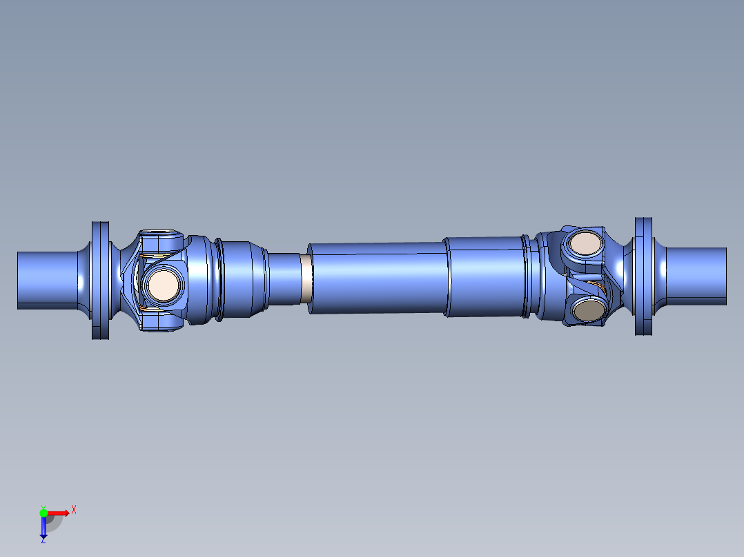Cardan Spicer万向节3D数模图纸 STEP IGS格式俯视图