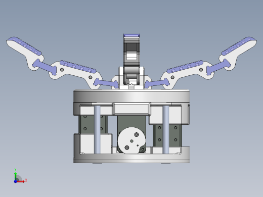 05-Model Q四指机械爪机械手结构3D图纸 Solidworks设计前视缩略图