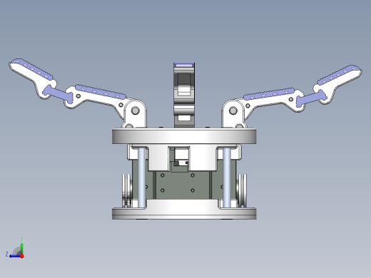 05-Model Q四指机械爪机械手结构3D图纸 Solidworks设计右视缩略图