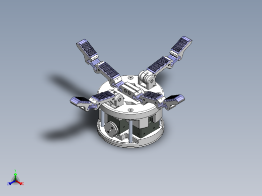 05-Model Q四指机械爪机械手结构3D图纸 Solidworks设计正等轴测缩略图