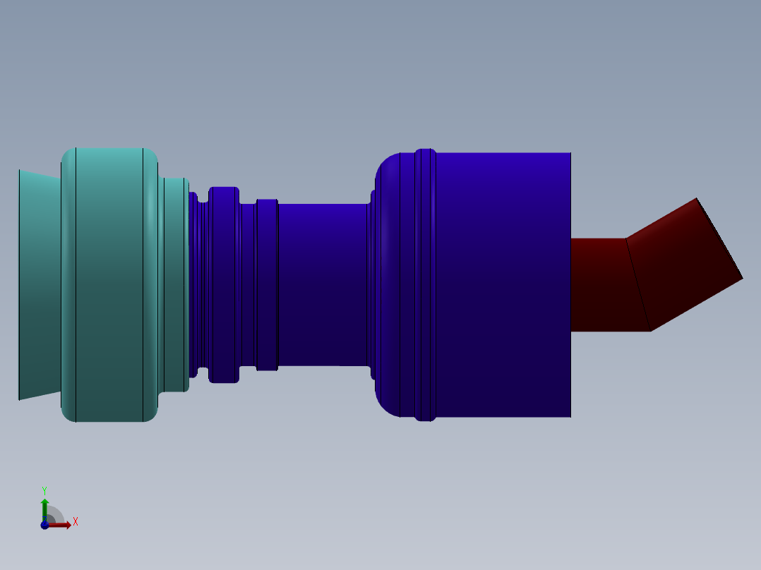 燃气轮机自由式装配---模型格式为 sw前视图