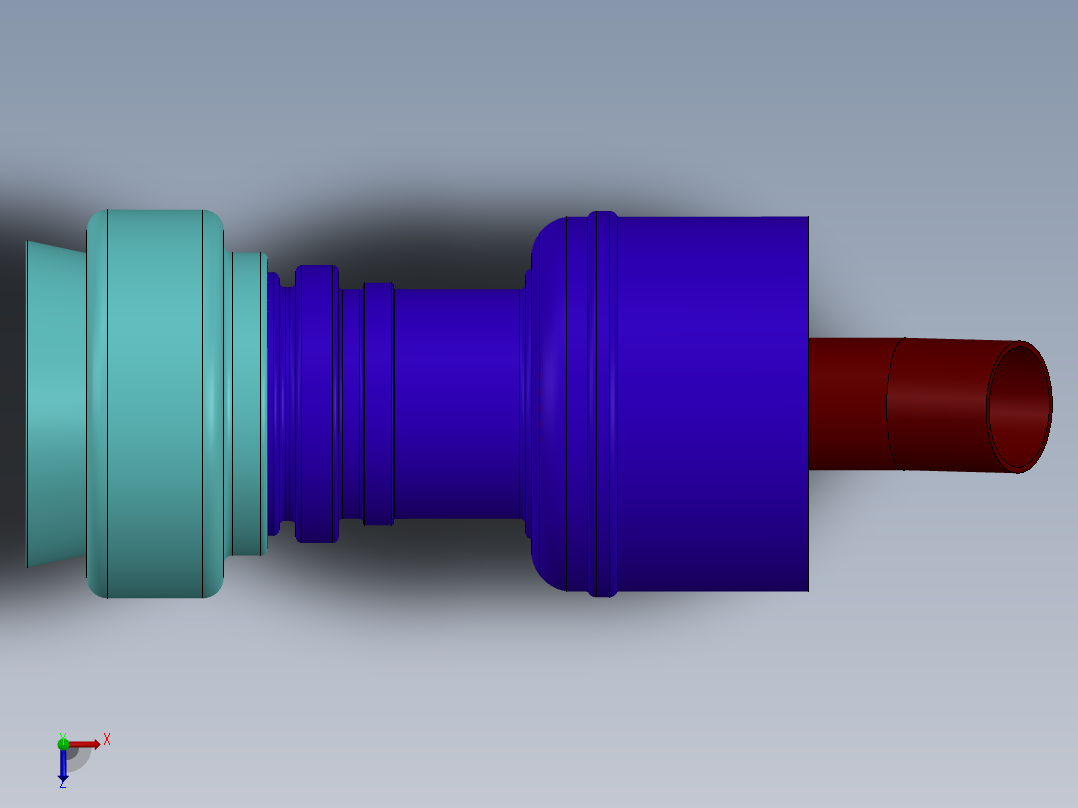 燃气轮机自由式装配---模型格式为 sw俯视图