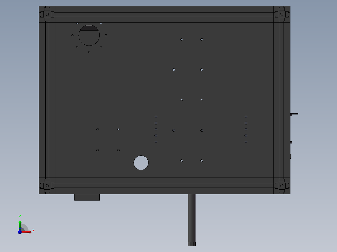 一款简单的贴铁氟龙胶的机器前视图