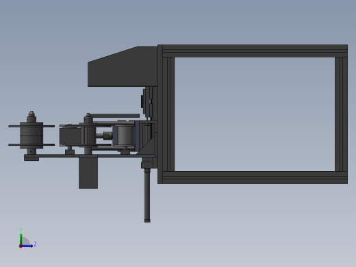 一款简单的贴铁氟龙胶的机器左视缩略图