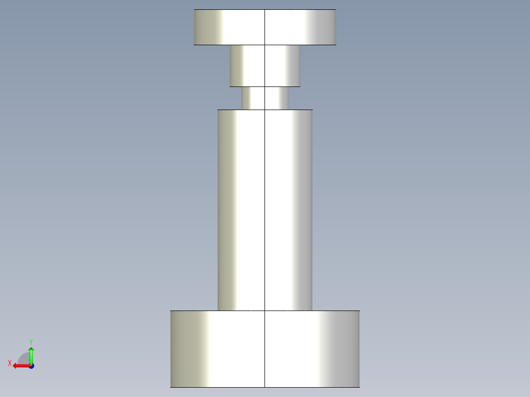 調整搖擺螺絲(B型)BJ737-B-3D多系列多零件图纸模型后视图