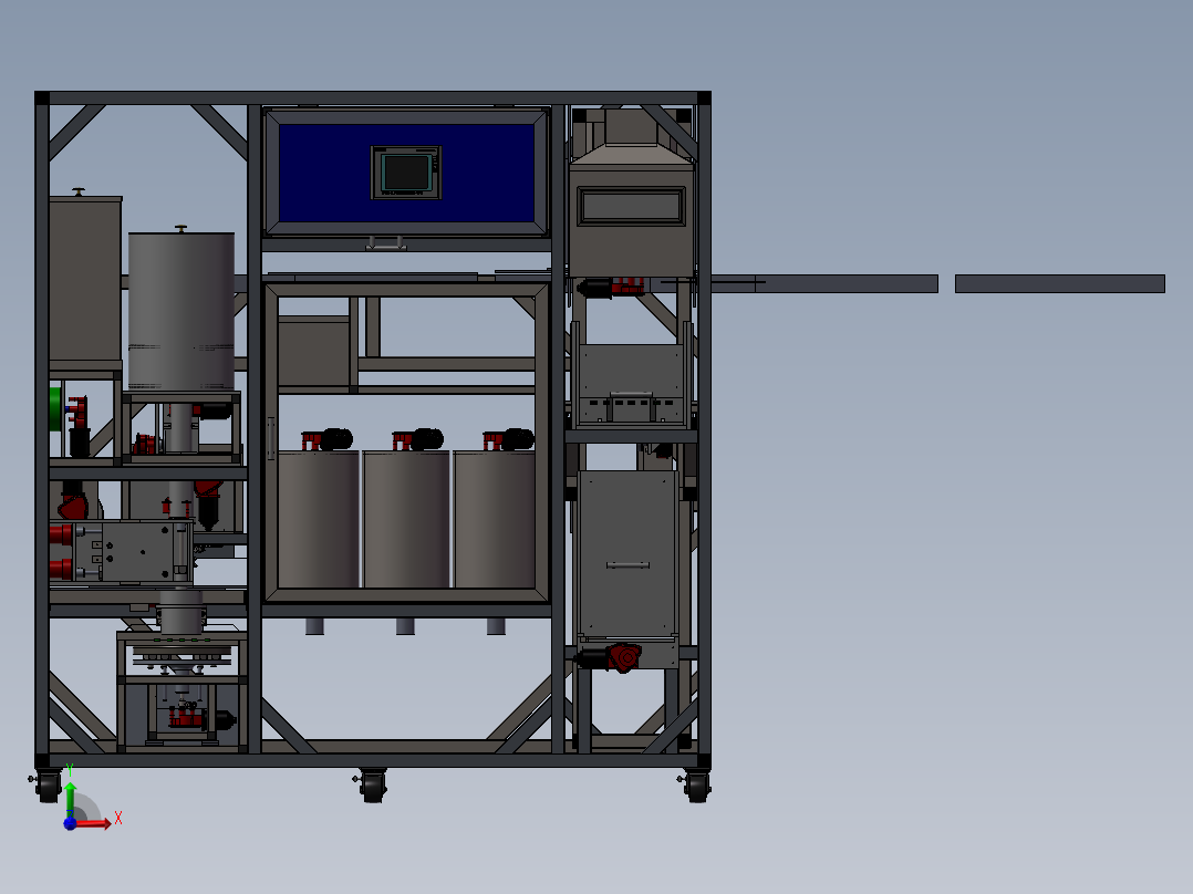 披萨自动售货机前视图