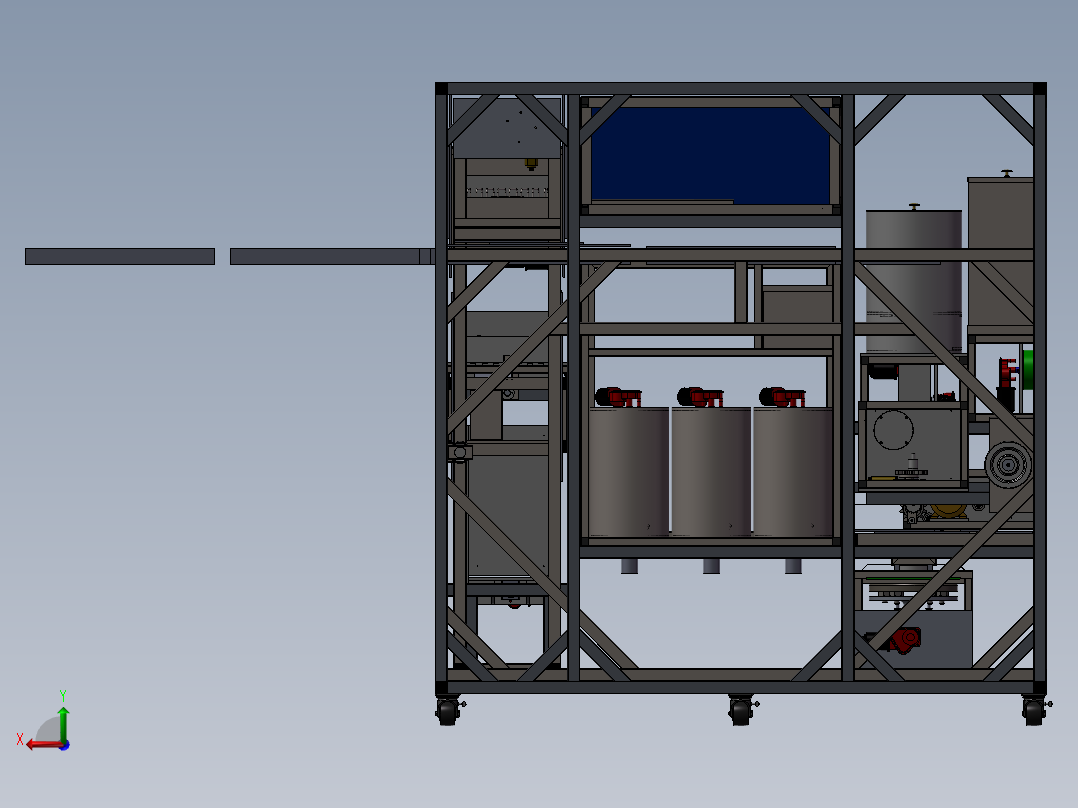 披萨自动售货机后视图