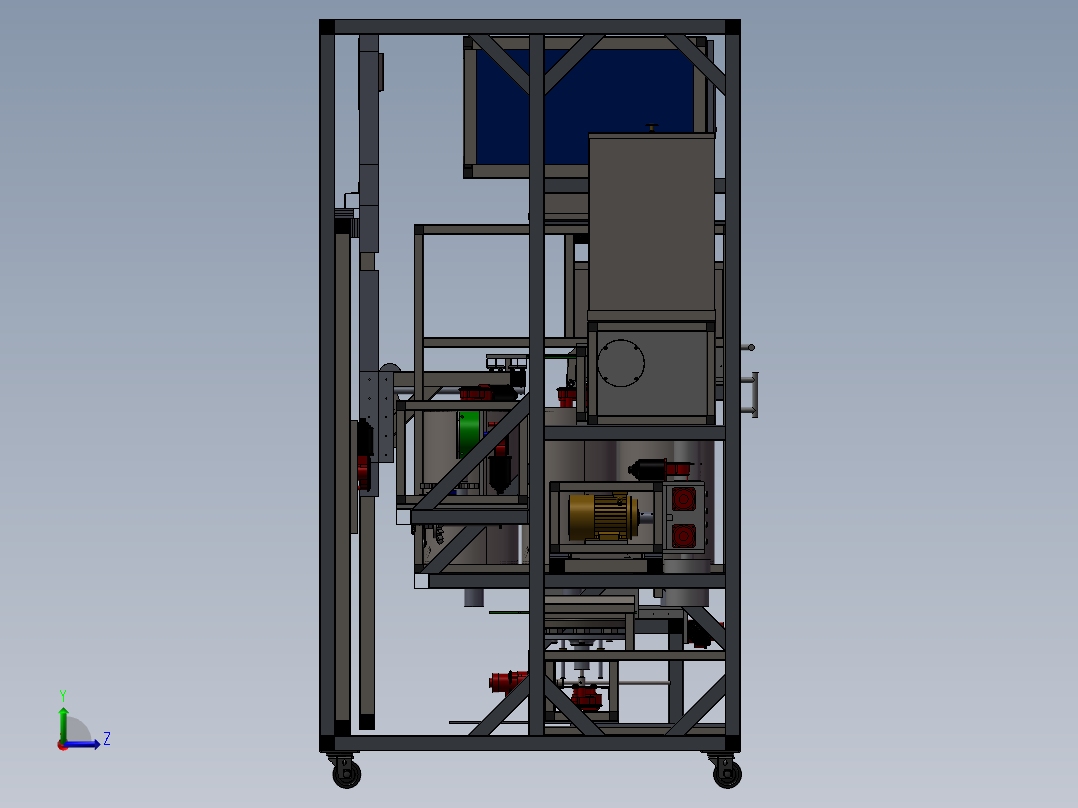 披萨自动售货机左视图