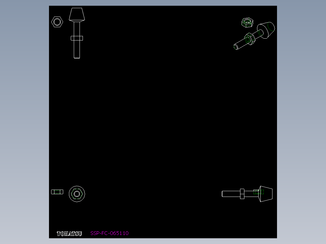 夾鉗附件SSP(B)-2D多系列多零件图纸模型