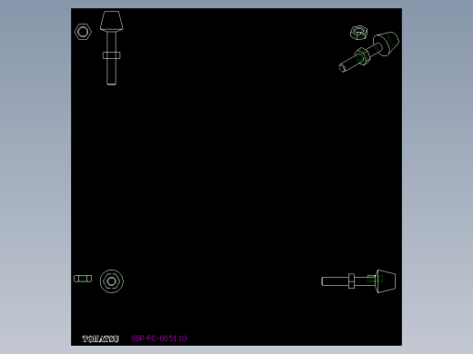 夾鉗附件SSP(B)-2D多系列多零件图纸模型