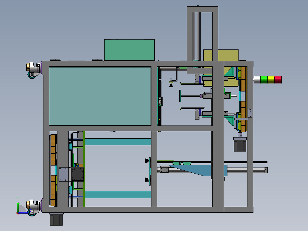 小型纸盒包装折盒机sw18可编辑左视图