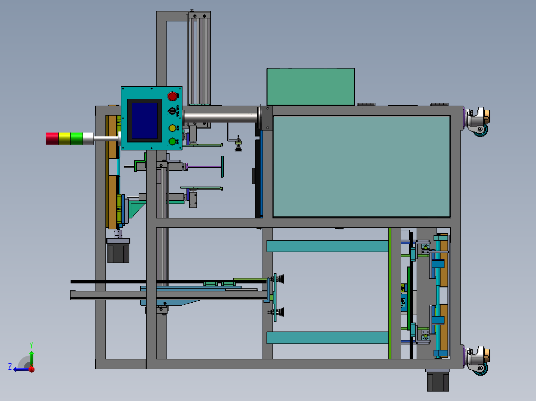 小型纸盒包装折盒机sw18可编辑右视图