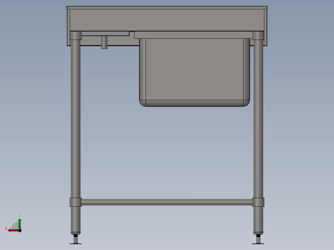 水槽、不锈钢水槽(149)后视图