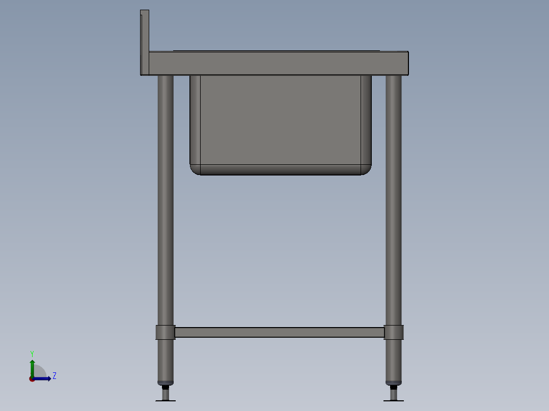 水槽、不锈钢水槽(149)左视图