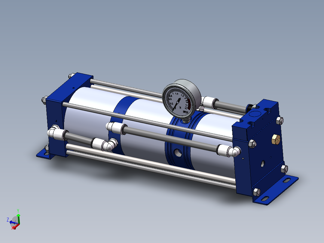 空气增压泵AB-03（sw14可编辑+工程图）