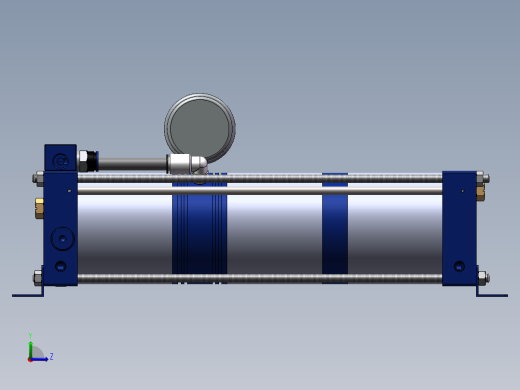 空气增压泵AB-03（sw14可编辑+工程图）左视缩略图
