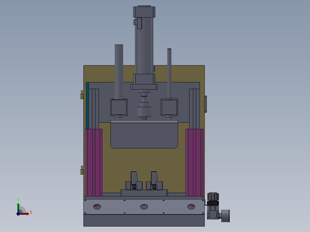 塑胶卡簧装配机sw11可编辑前视图