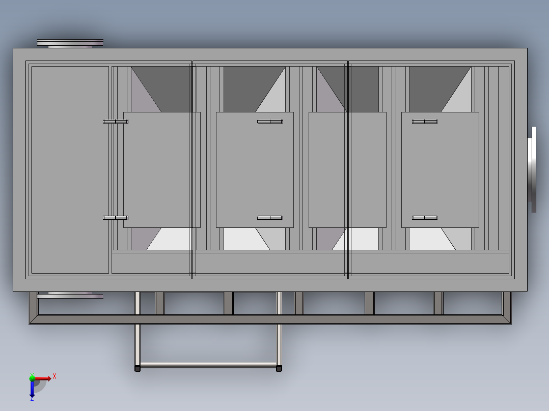 电镀池-电解槽sw16可编辑俯视图