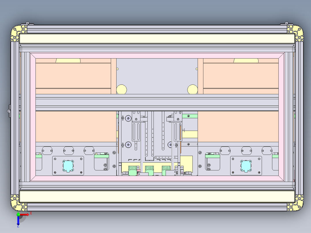 柔性电路板自动压合机sw18可编辑俯视图