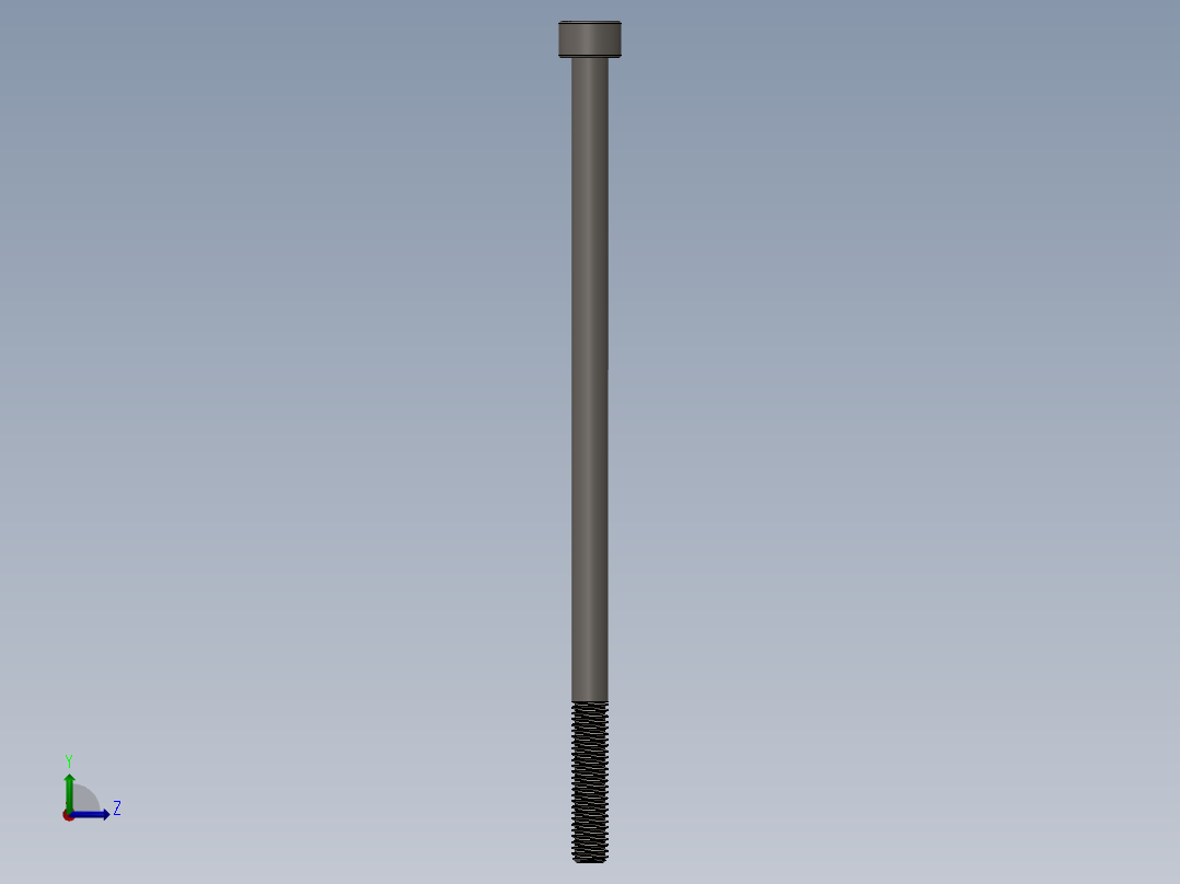 Screw_DIN_912_M5x110_A2.SLDPRT公制内六角螺钉左视图