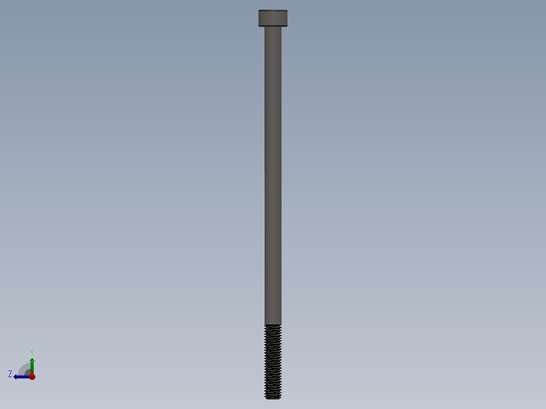 Screw_DIN_912_M5x110_A2.SLDPRT公制内六角螺钉右视图