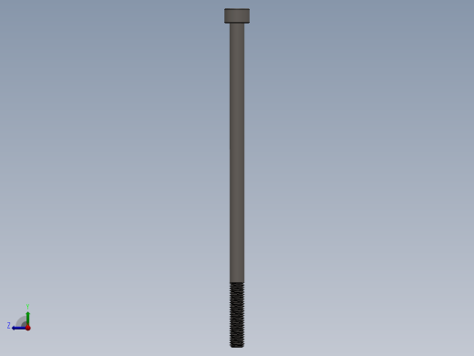Screw_DIN_912_M5x110_A2.SLDPRT公制内六角螺钉右视缩略图