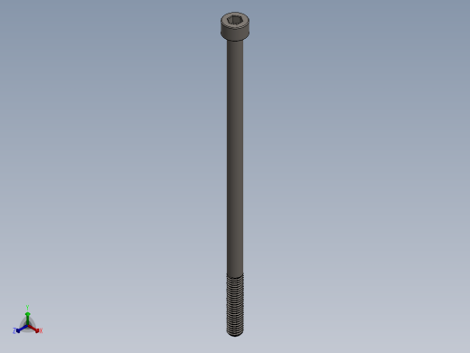 Screw_DIN_912_M5x110_A2.SLDPRT公制内六角螺钉正等轴测缩略图