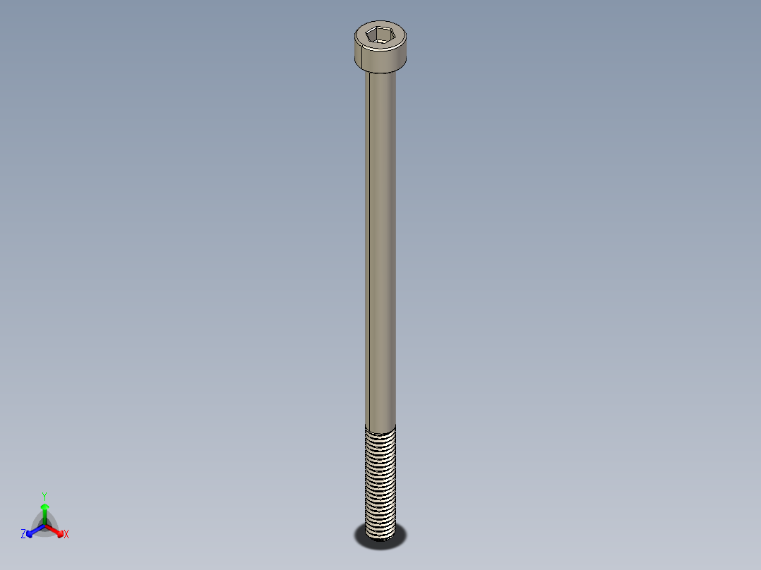 Screw_DIN_912_M5x95_A2.STEP公制内六角螺钉主视图