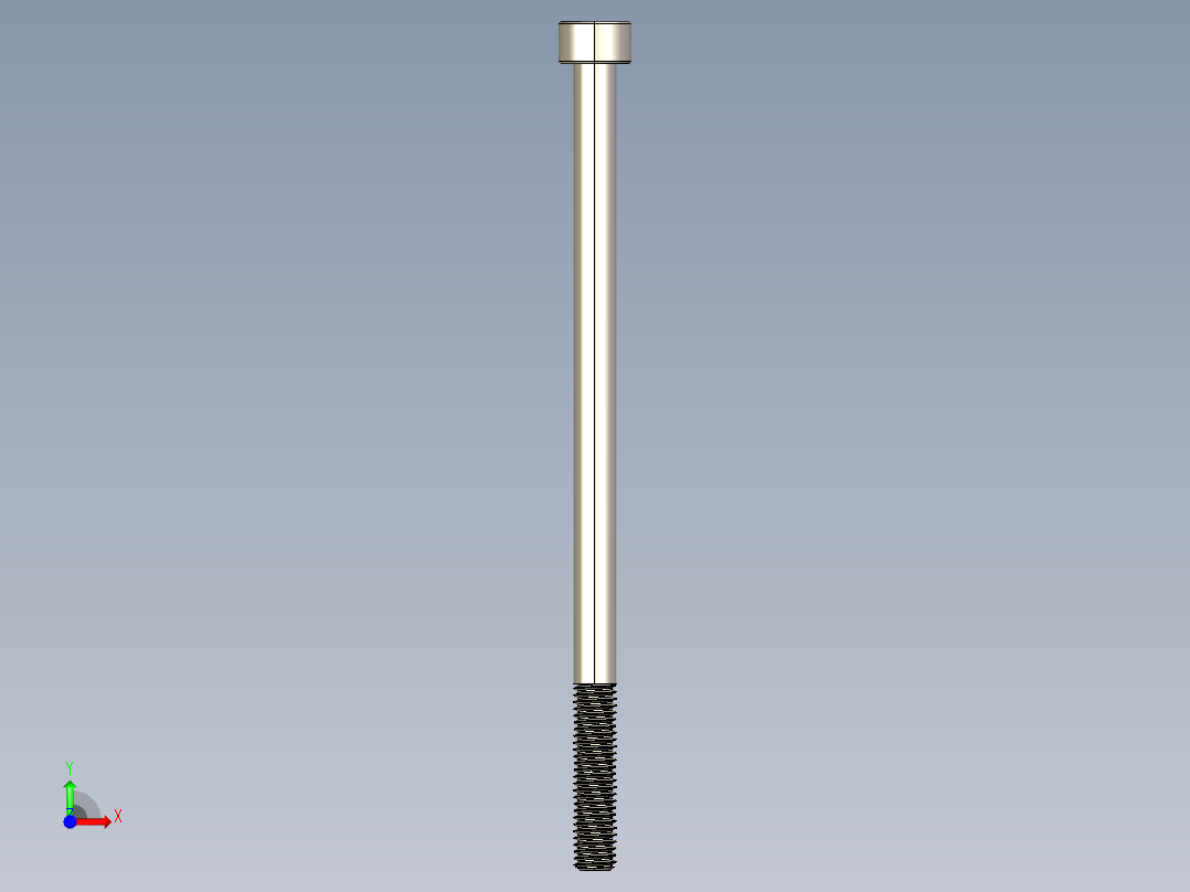 Screw_DIN_912_M5x95_A2.STEP公制内六角螺钉前视图