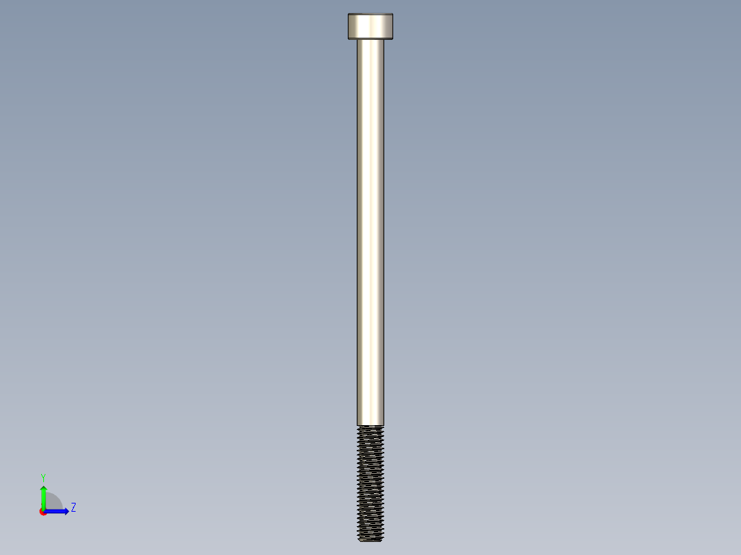 Screw_DIN_912_M5x95_A2.STEP公制内六角螺钉左视图