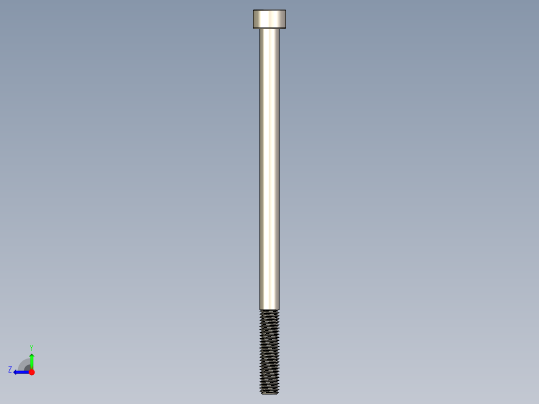 Screw_DIN_912_M5x95_A2.STEP公制内六角螺钉右视图