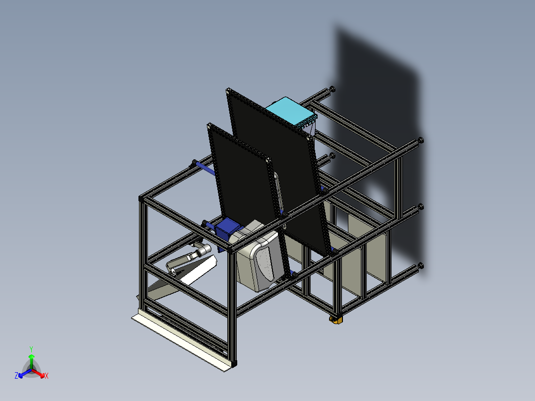 A2004702-挤压铝工作站正等轴测图
