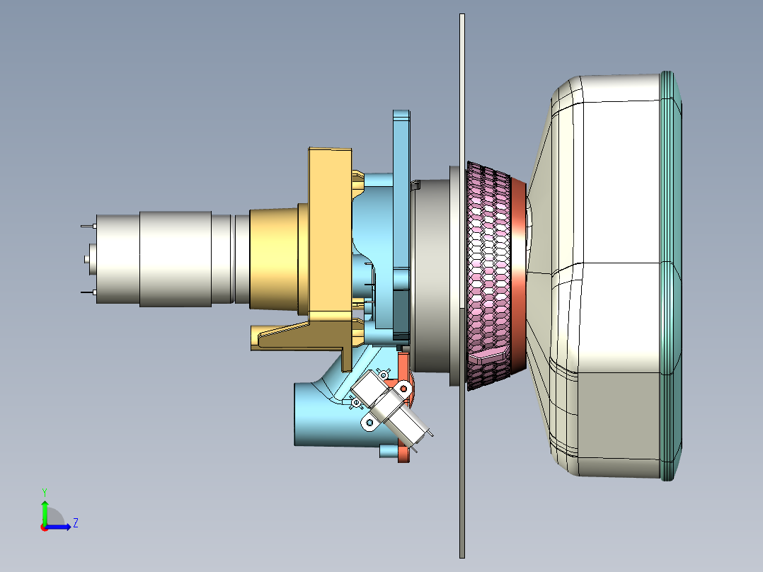 多功能咖啡机左视图