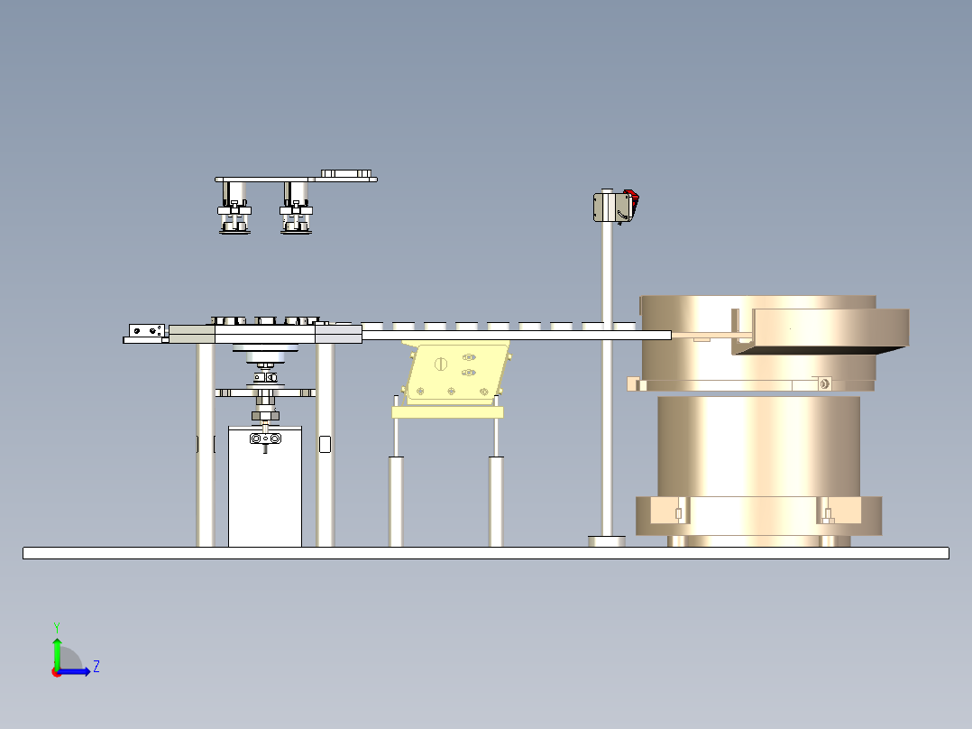 JD-700小型轴承振动送料分度盘左视图