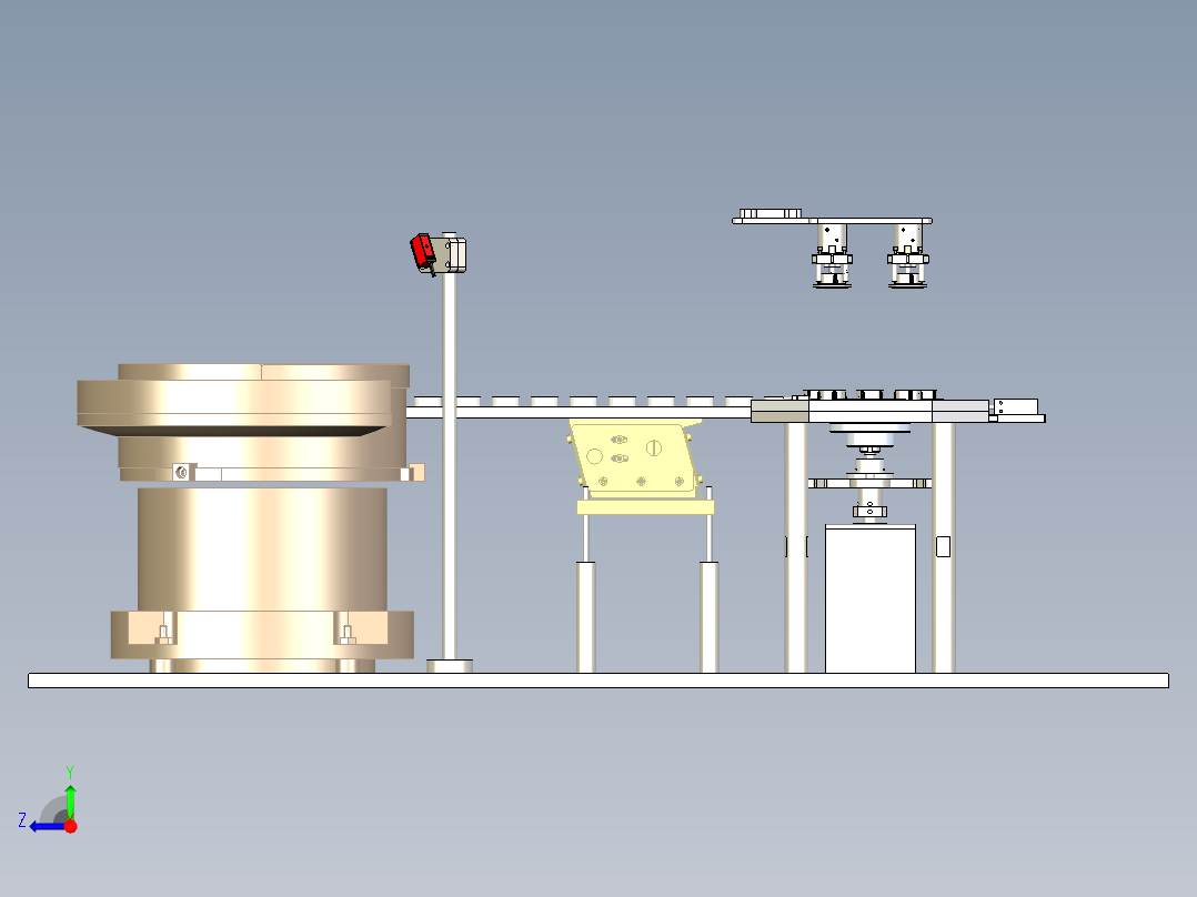 JD-700小型轴承振动送料分度盘右视图