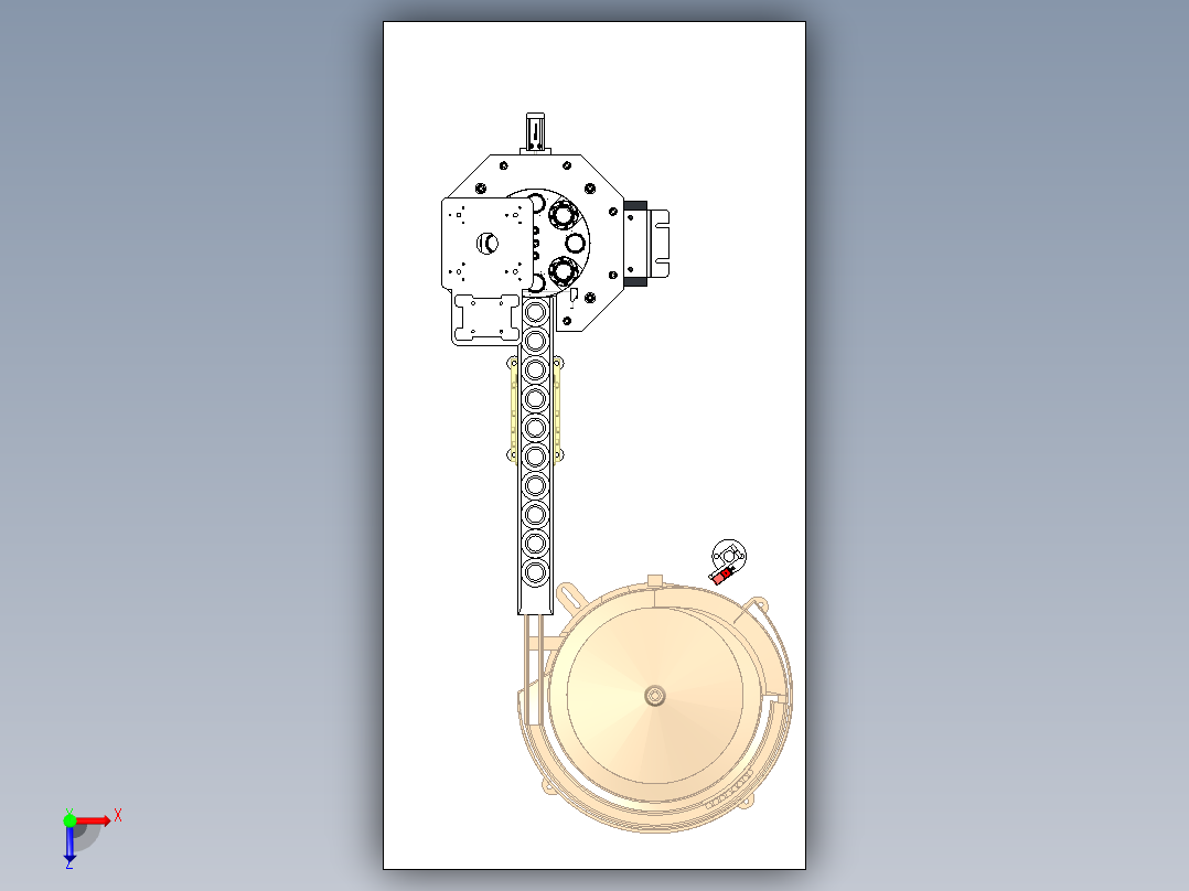 JD-700小型轴承振动送料分度盘俯视图