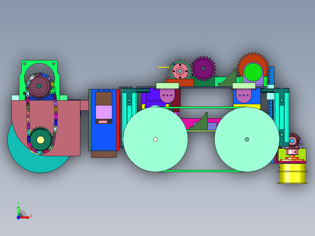 建筑施工用墙壁粉刷装置前视图