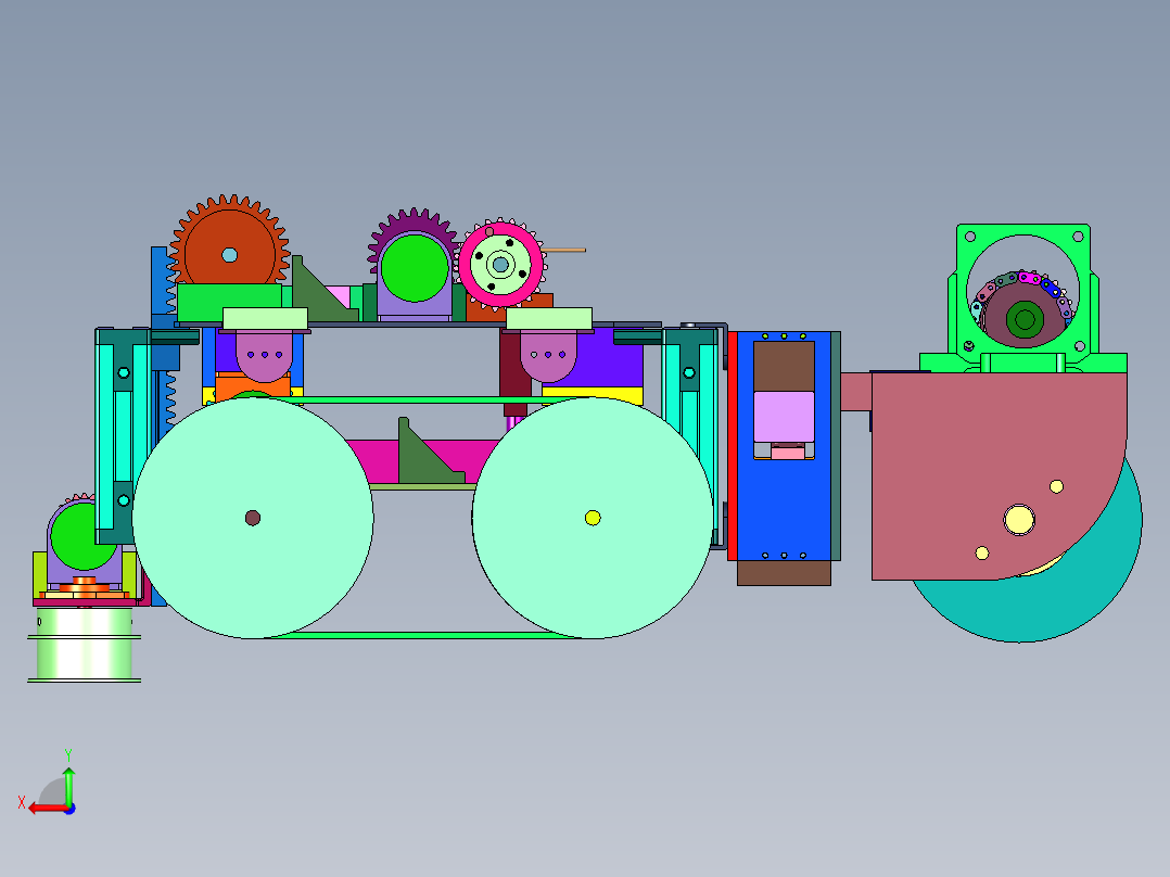 建筑施工用墙壁粉刷装置后视图