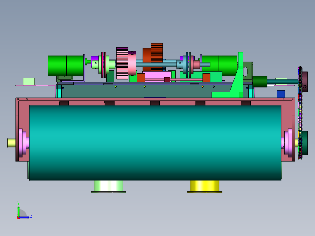 建筑施工用墙壁粉刷装置左视图